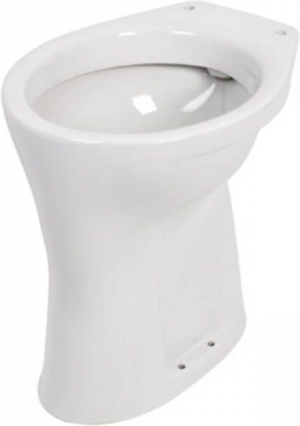 Plieger Plus closetpot vlakspoel verhoogd (+6cm) totaal 46cm hoog PK in doos wit 0050066