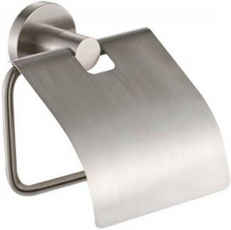 Plieger Vigo closetrolhouder m. klep RVS brushed 4784407