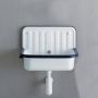 ALAPE Stahlform510U uitstortgootsteen 510x330mm zonder kraangat en inclusief overloop. Met blauw plastic rand en afvoergarnituur. Wit. - Thumbnail 5