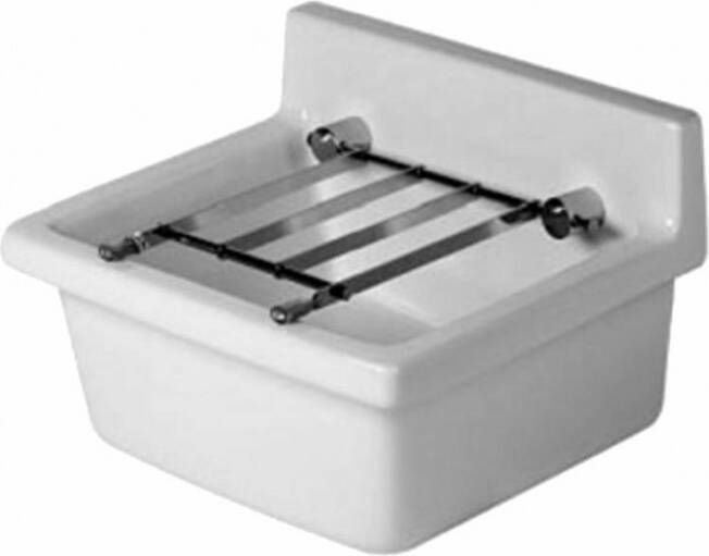 Duravit Starck 3 Uitstortgootsteen Exlusief Emmerrooster 48x42.5x30 cm Rechthoek Keramiek Wit - Foto 3