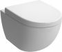 Plieger Toiletpot Hangend Zano 36.5x54x40cm Wandcloset Keramiek Wit Diepspoel Rimless met Softclose en Quickrelease Toiletzitting - Thumbnail 2
