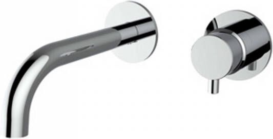 Plieger Napoli inbouw wandkraan 1 hendel met uitloop 18.3cm incl. inbouwdeel chroom 500428PLI0 chrome