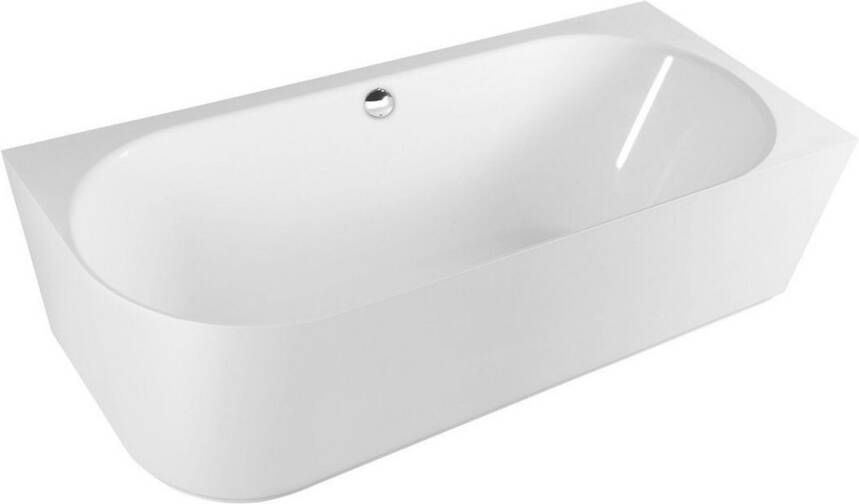 Polysan Ligbad Sussi Gegoten Marmer 160x70x49 5 cm Asymmetrisch Rechts Wit