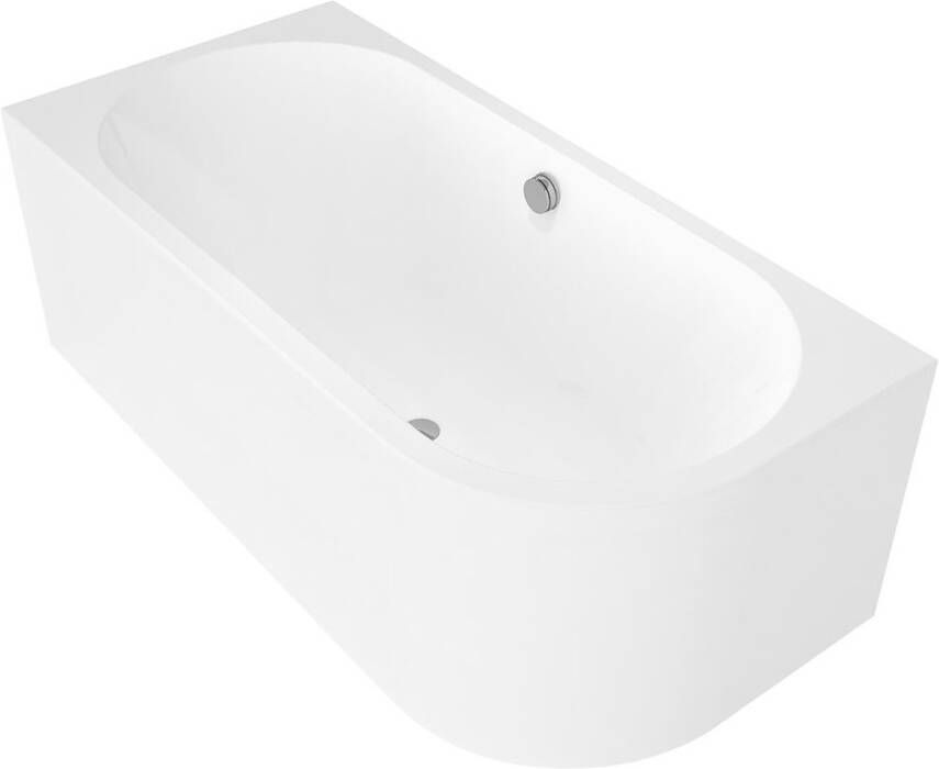 Polysan Viva Monolith asymmetrisch bad links 170x75cm wit
