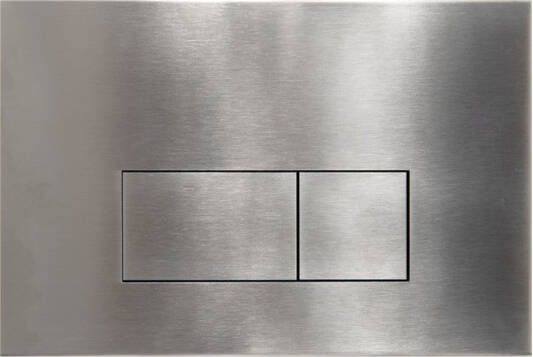 Qeramiq Bedieningsplaat Push Met DualfFush Frontbediening Metaal Rechthoek Steel