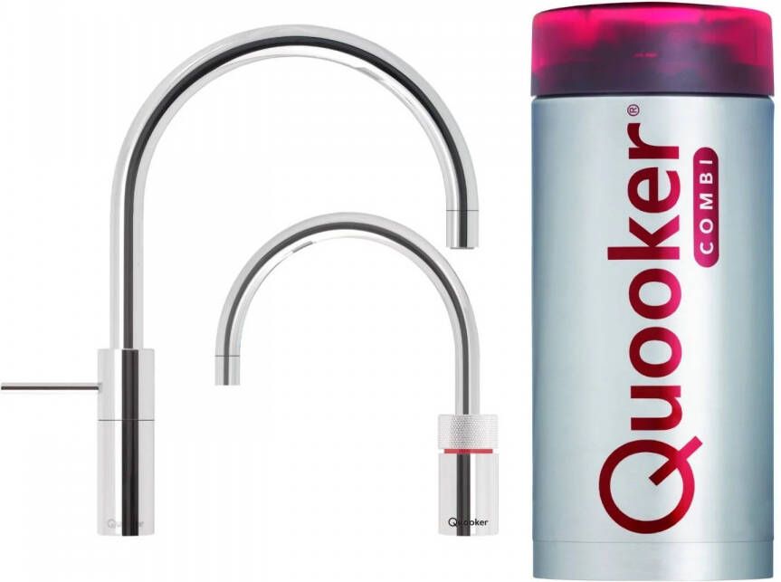 Quooker Nordic Round Twintaps met Combi Boiler Chroom