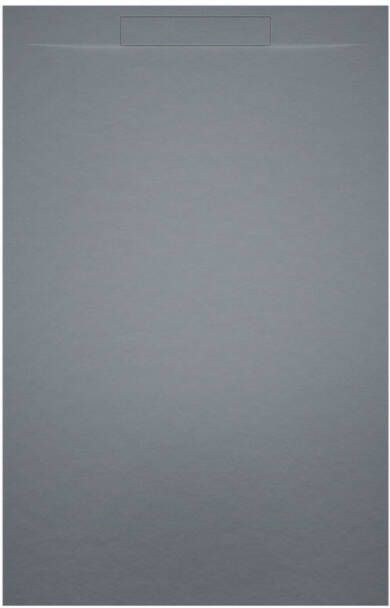 Riho Isola Douchevloer 80x80x3cm Kunstmarmer Leisteen structuur mat cement grijs D007001090 - Foto 2