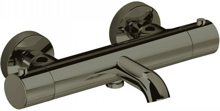 Salenzi Badkraan Opbouw Giro Gegalvaniseerd Messing Zwart Chroom