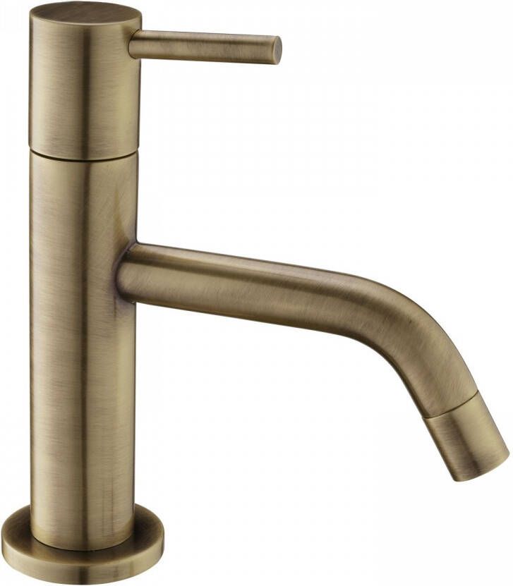 Salenzi Fonteinkraan Opbouw Giro Recht Gegalvaniseerd Geborsteld Messing Goud OUTLET