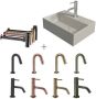 Salenzi Fonteinset Spy 40x30 cm Mat Grijs (Keuze uit 8 kranen in 4 kleuren) - Thumbnail 2