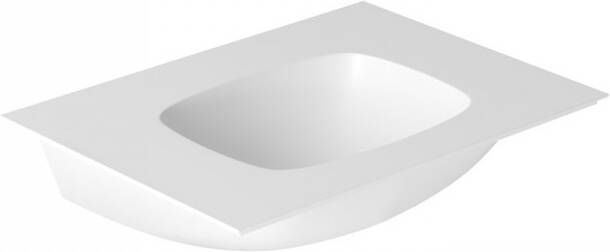 Salenzi Wastafel Nur 62x46 cm Keramiek Mat Wit zonder kraangat (incl. bijpassende afvoerplug)