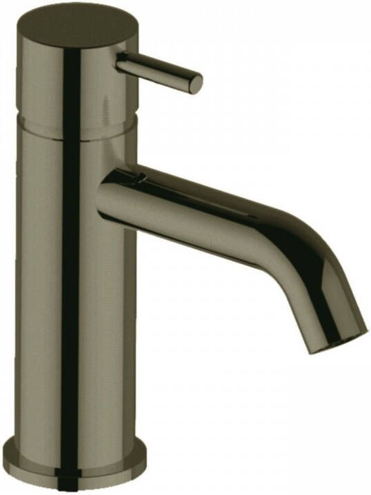 Salenzi Wastafelkraan Opbouw Giro Recht Gegalvaniseerd Zwart Chroom OUTLET