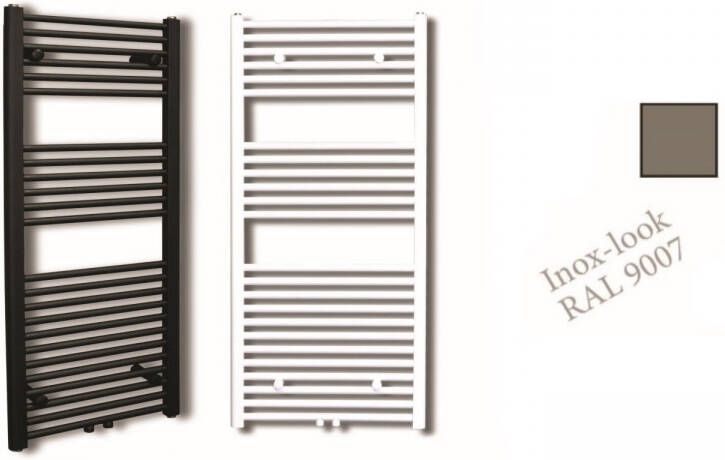 Sanicare Designradiator Inox-Look Inclusief Ophanging Midden Aansluiting Recht 120x45 cm - Foto 2