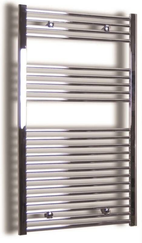 Sanicare Elektrische Design Radiator 111.8 x 45 cm 596 Watt thermostaat chroom linksonder chroom HRLEC 451118 C