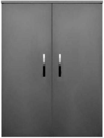 Sanicare Kolomkast Q1 Q12 Q17 2-Deurs Soft-Closing Chromen Greep 90x67x32 cm Schots-Eiken