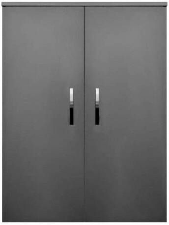 Sanicare Kolomkast Q1 Q12 Q17 2-Deurs Soft-Closing Chromen Greep 90x67x32 cm Truffel