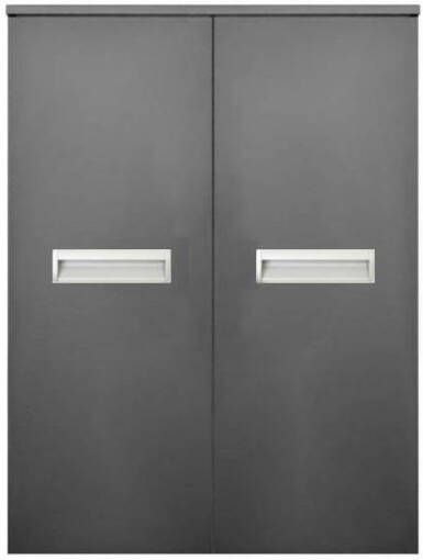 Sanicare Kolomkast Q2 Q3 Q8 2-Deurs Soft-Closing Alu Greep 90x67x32 cm Grey-Wood