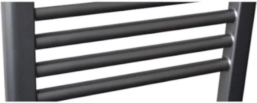 Sanicare recht designradiator 111.8x45cm 596 watt gunmetal (antraciet) HRA451118M