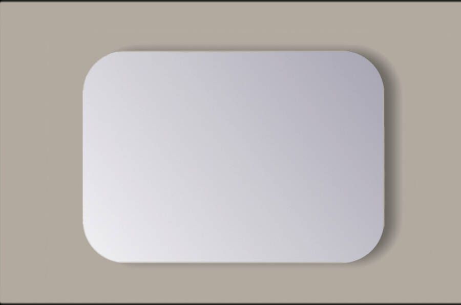 Sanicare Spiegel Rechthoek Q-Mirrors Afgeronde Hoeken 60x65 cm PP Geslepen Incl. Ophanging