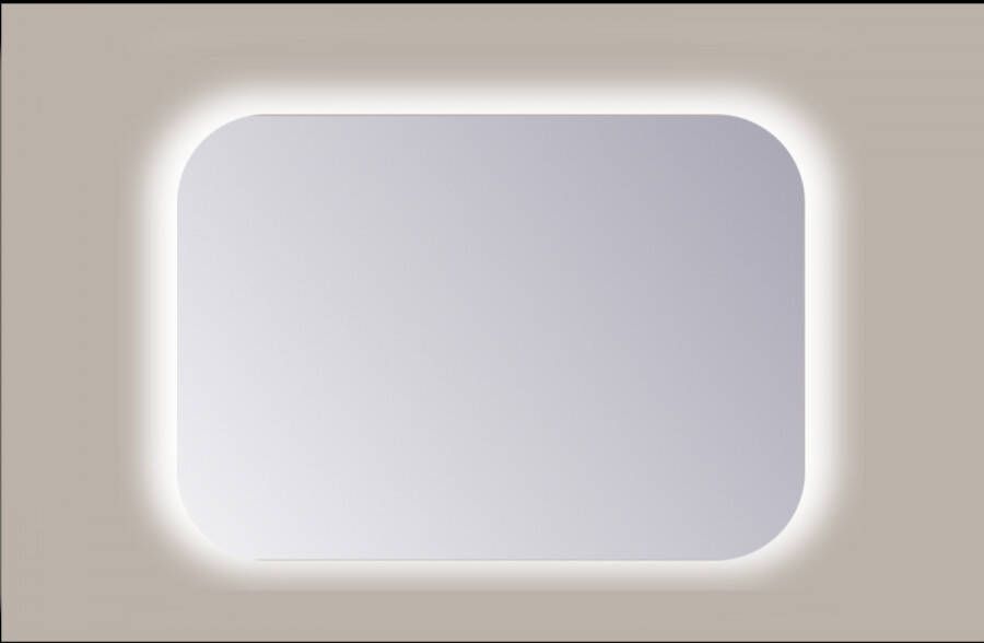 Sanicare Q-mirrors spiegel 65x60x3.5cm met verlichting Led cold white rechthoek inclusief sensor glas SAACS.60065