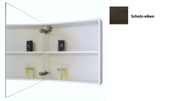 Sanicare Spiegelkast Qlassics 60 cm 1 Deur Schots-Eiken Rechts