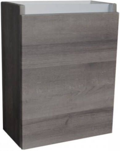 Sanilux Fonteinkast Aluminium Greeplijst Century Oak Scharnier Rechts 52x40x22 cm