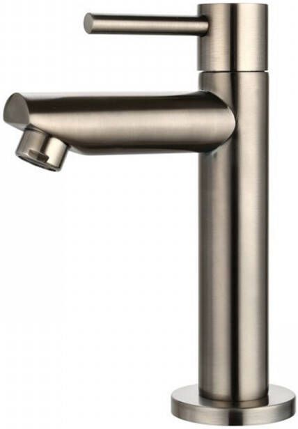 Sanilux Fonteinkraan 15 5x8 8 cm Gun Metal Geborsteld