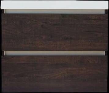 Sanilux Onderkast Trendline Met Greeplijst Aluminium 60x47x52 Cm Brown Oak