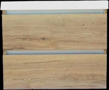 Sanilux Onderkast Trendline Met Greeplijst Aluminium 60x47x52 cm Naturel Oak