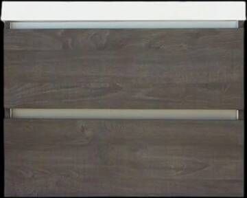 Sanilux Onderkast Trendline Met Greeplijst Aluminium 60x47x52 cm Silver Oak