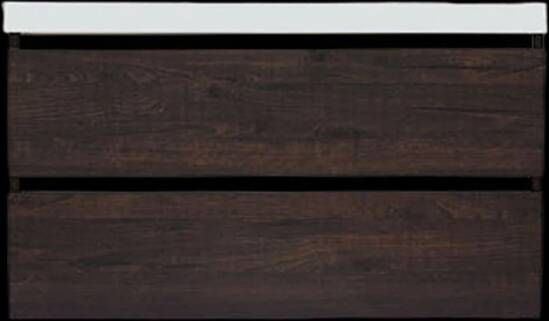 Sanilux Onderkast Trendline Met Greeplijst Mat Zwart 120x47x52 Cm Brown Oak