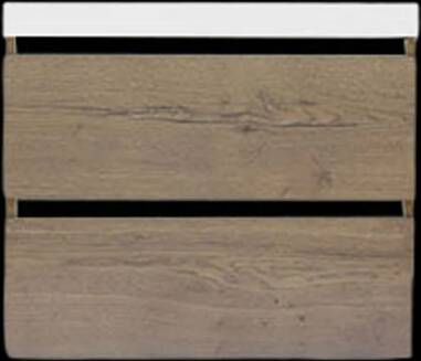 Sanilux Onderkast Trendline Met Greeplijst Mat Zwart 60x47x52 cm Tabak Oak