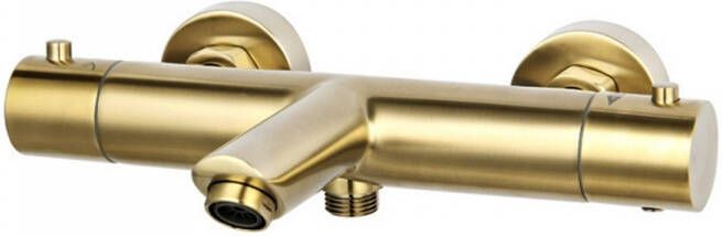 Sanilux Thermostatische Badmengkraan Peralta Opbouw Rond Geborsteld Goud