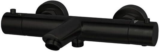 Sanilux Thermostatische Badmengkraan Peralta Opbouw Rond Mat Zwart