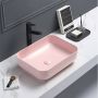 Sanilux Waskom Minerva Color Line 50x39x13 cm Inclusief Click Waste Mat Pastel Roze - Thumbnail 2