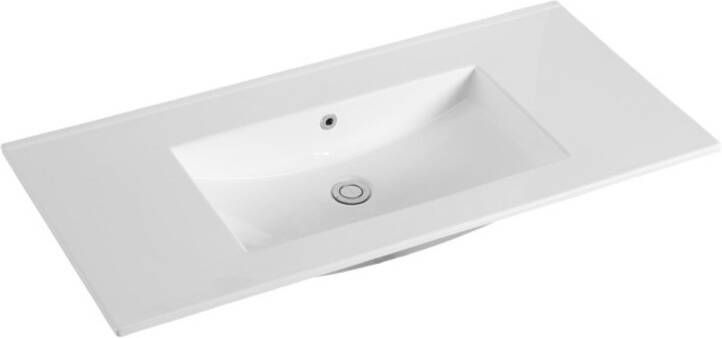 Sanilux Wastafel Classic 100x47x2 5 cm Keramiek Wit (zonder kraangat)