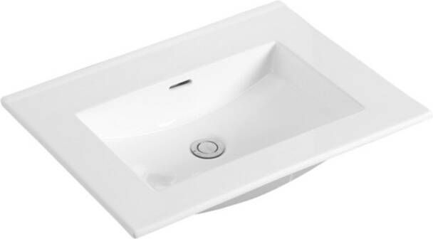 Sanilux Wastafel Classic 60x47x2 5 cm Keramiek Wit (zonder kraangat)