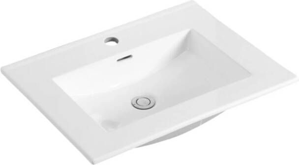 Sanilux Wastafel Classic 60x47x2 5 cm Keramiek Wit (met kraangat)