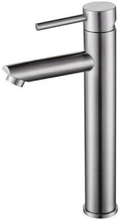 Sanilux Wastafelmengkraan RVS Opbouw Mengkraan Rond RVS