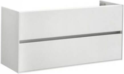 Sanilux Wastafelonderkast Compact Greeploos Soft Close 120x38x56 Hoogglans Wit