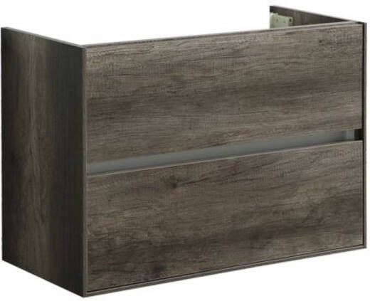 Sanilux Wastafelonderkast Compact Greeploos Soft Close 80x38x56 Century Oak