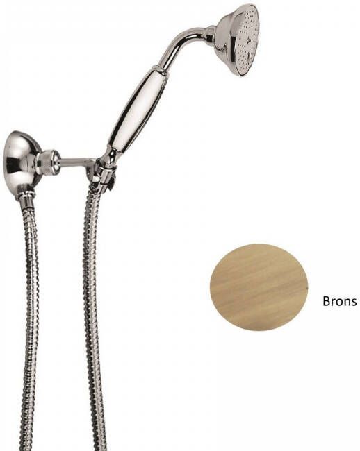 Sanimex Handdouche Set Giulini Inclusief Wandhouder En Doucheslang Brons