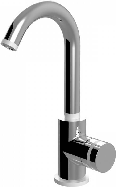 Sanimex Wastafelkraan Giulini Opbouw Eenknops Draaibare Uitloop Met Pop Up Chroom