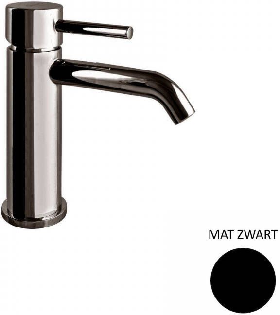 Sanimex Wastafelkraan Giulini Trek-waste 17 cm Mat Zwart (excl. afvoerplug)
