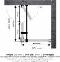 Saniclass Create douchecabine rechthoek 3 delig 100x120cm profielloos met antikalk en 8mm veiligheidsglas geborsteld RVS 4JC10 - Thumbnail 5
