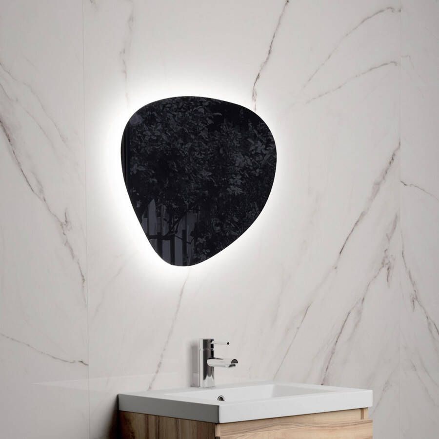 Brauer Organic Spiegel asymetrisch 60x50cm LED verlichting rondom dimbaar kleurfunctie afstandsbediening SP-RUD60OG - Foto 2