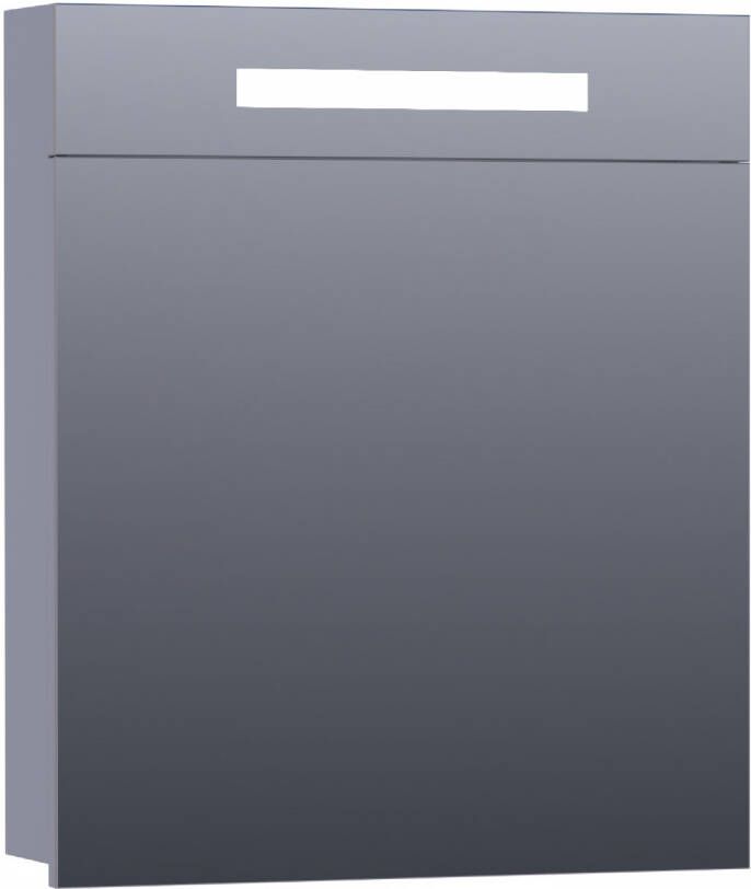 Saniclass 2.0 spiegelkast 60x70x15cm verlichting geintegreerd met 1 linksdraaiende spiegeldeur MDF mat Grijs 7303 - Foto 2