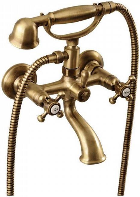 Reitano Rubinetteria Antea Wandmontage badmengkraan incl. handDouche brons