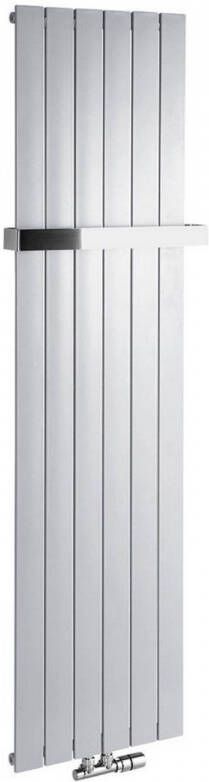 Sapho Designradiator Colonna Recht Middenaansluiting 60.2x180 cm 1205W Zilver