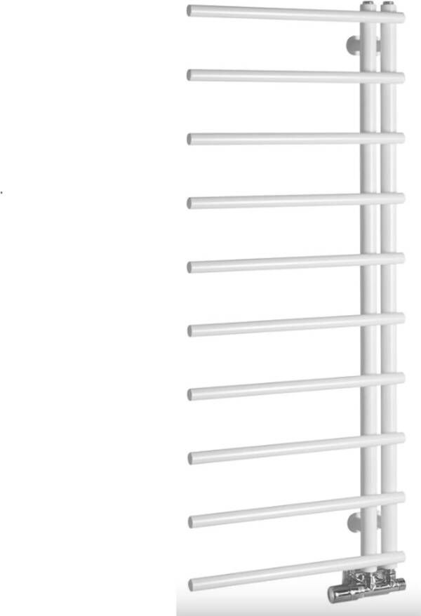 Sapho Designradiator Justina 50x124 6 cm 340W Mat Wit